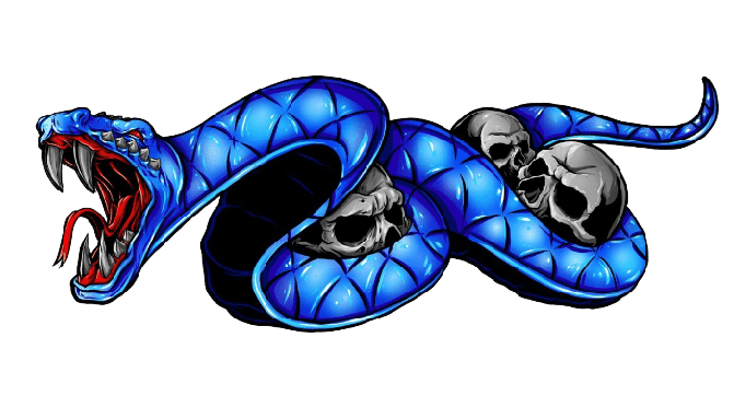 blue color snake graphics 