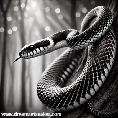 white and black snake dream meaning