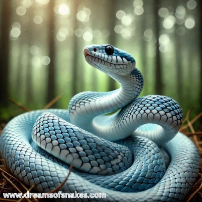 white and blue snake dream meaning