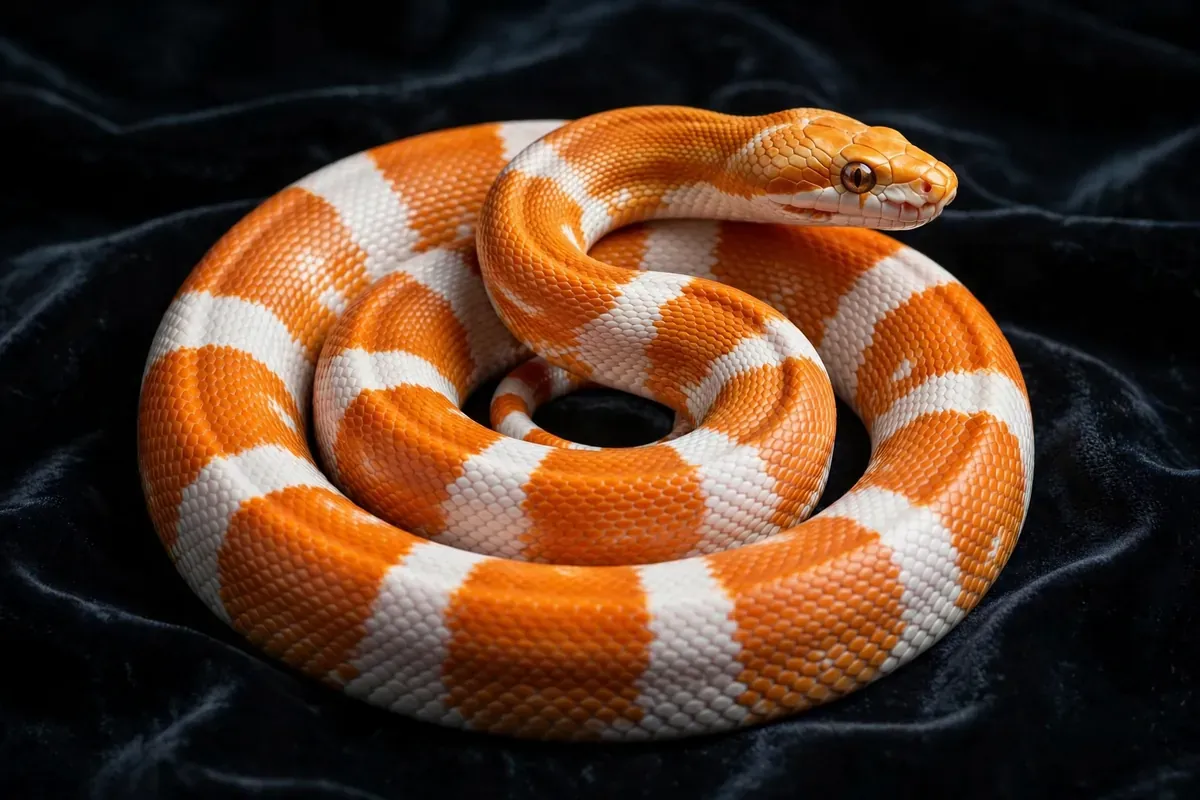 Orange and white snake, different color snakes in dreams meaning